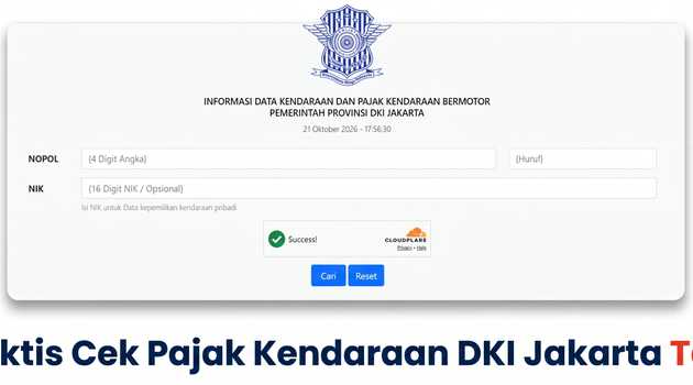 Cara Mudah Cek Pajak Kendaraan Online Jakarta Tanpa NIK