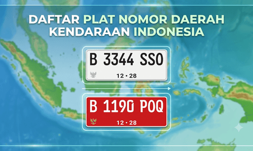Daftar Kode Plat Nomor Kendaraan di Indonesia Lengkap