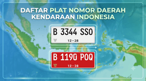 Daftar Kode Plat Nomor Kendaraan di Indonesia Lengkap
