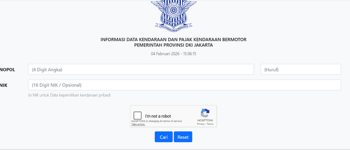 Web Resmi Bapenda Jakarta