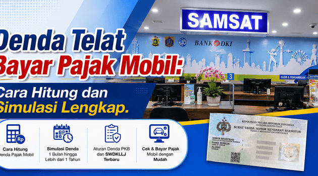 Simulasi Denda Pajak Mobil Berdasarkan Lama Keterlambatan