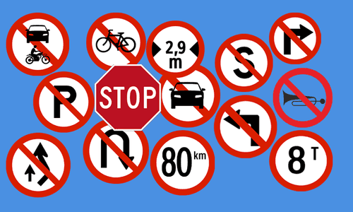 7 Jenis Rambu Larangan, Arti Beserta Gambarnya Lengkap