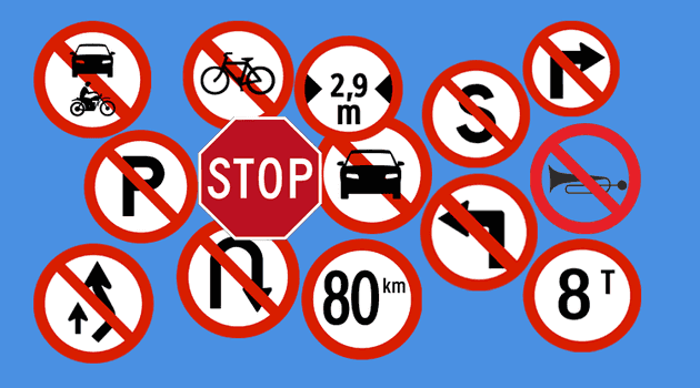7 Jenis Rambu Larangan, Arti Beserta Gambarnya Lengkap