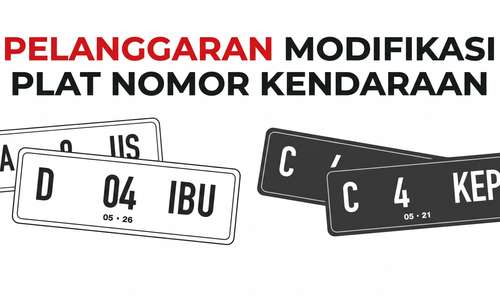 Sanksi Modifikasi Plat Nomor Kendaraan, Berapa Dendanya?