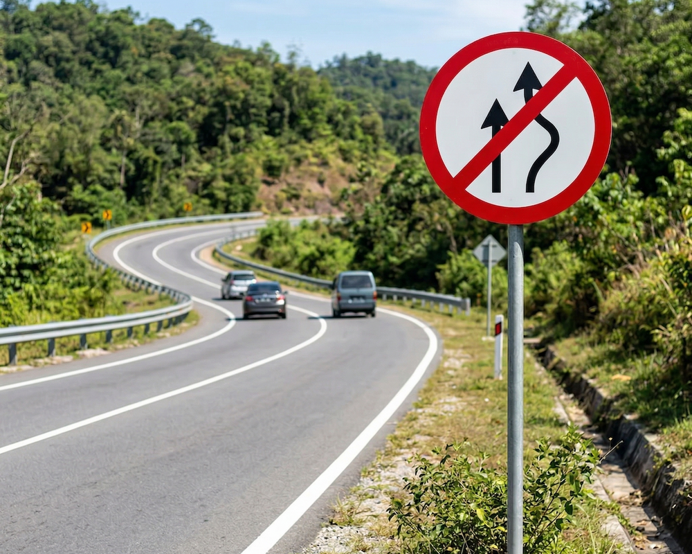 rambu dilarang mendahului